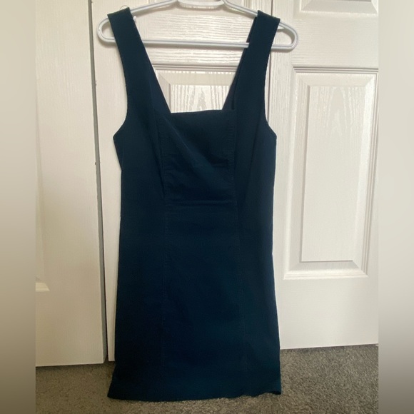 dark blue corduroy dress - Picture 2 of 4
